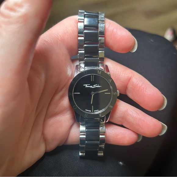 Thomas Sabo Women’s Black and Silver Stainless Steal Band Wrist Watch - Picture 3 of 6